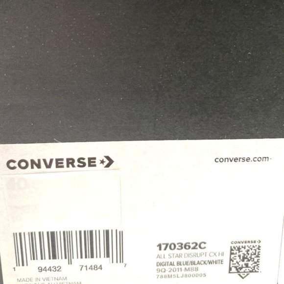 💖MEGA SALE💖Converse Digital Women Terrain Disrupt CX High Blue Canvas 170362C - Picture 2 of 10